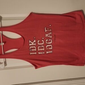 Piper Lou IDK IDC IDGAF Tank Top Size XXL